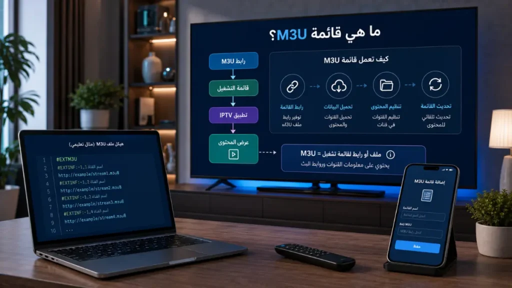 أهم مصطلحات IPTV وشرح M3U وEPG وXtream Codes وVOD