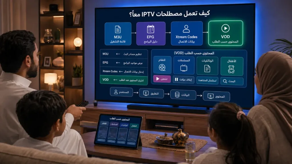 الفرق بين EPG وXtream Codes في مصطلحات IPTV