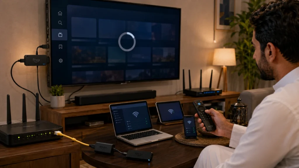 حل مشكلة تقطيع IPTV على Fire Stick وتحسين اتصال الإنترنت