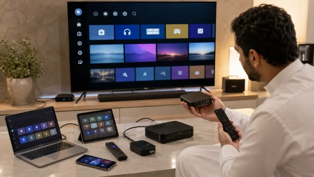 اختيار أفضل جهاز لتشغيل IPTV للمبتدئين على التلفزيون والهاتف